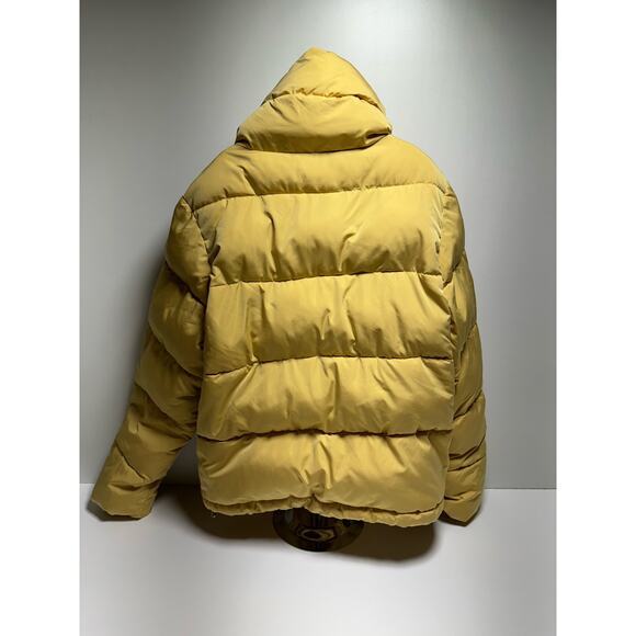 Stradivarius Women’s Puffer Coat Size Small Yellow Gold Cozy Core - Picture 4 of 14